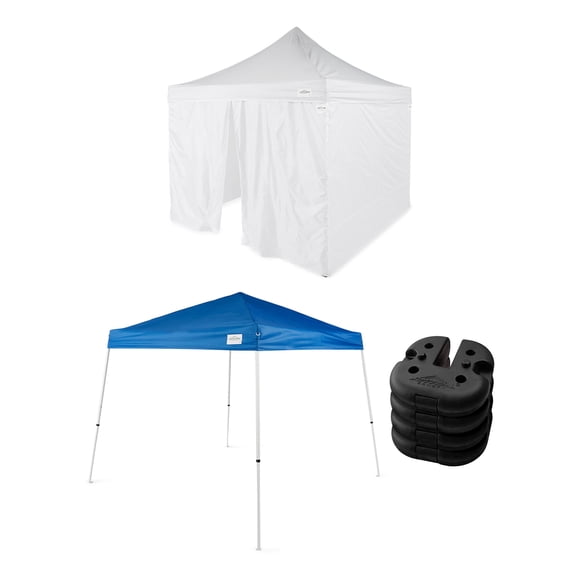 Caravan Canopy V Series Sidewalls w/V Series 2 Angled Leg Canopy & 4 Plates