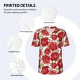 thumbnail image 3 of Vsdgher Rose Flowers Mens T-Shirts Baseball Vintage Fashionable Lightweight Casual Crew Neck Slim Fit with Long Sleeves-Medium, 3 of 7
