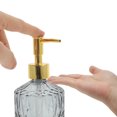 thumbnail image 3 of Unique Bargains 1 Pc Round Bottom Bamboo Grain Soap Dispenser 13.53oz Gray Gold Tone, 3 of 6