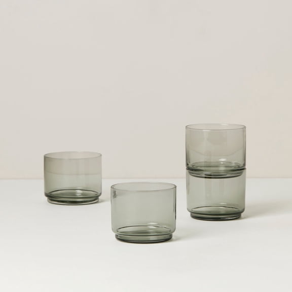 Lenox Tuscany Classics 9 oz Stackable Smoke Grey Glasses (Set of 4)