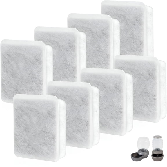 ACDANC Pet Fountain Charcoal Water Filter Replacement, Dog Cat Water Bowl Filter Pet Water Filter Fit for Gravity Waterer Bowls Pack of 8