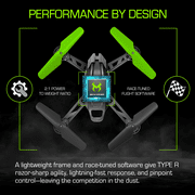 Sky Viper Type-R Racing Drone With Charging Cable and Replacement Propellers