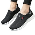 thumbnail image 2 of Domuza Mens Slip on Walking Shoes Breathable Casual Sneakers Comfortable Laceless Mesh Loafers Stepping Shoes with Flexible Cushioning Sole Gray 9.5 (EU-44), 2 of 6