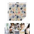 thumbnail image 4 of Colorful Flowers Cloth Napkins Set of 8 Reusable Dinner Napkins, Watercolor Retro Blue Pink Floral Cocktail Napkin Washable Table Napkins for Wedding/Holiday Party/Baby Shower 20"x20", 4 of 7