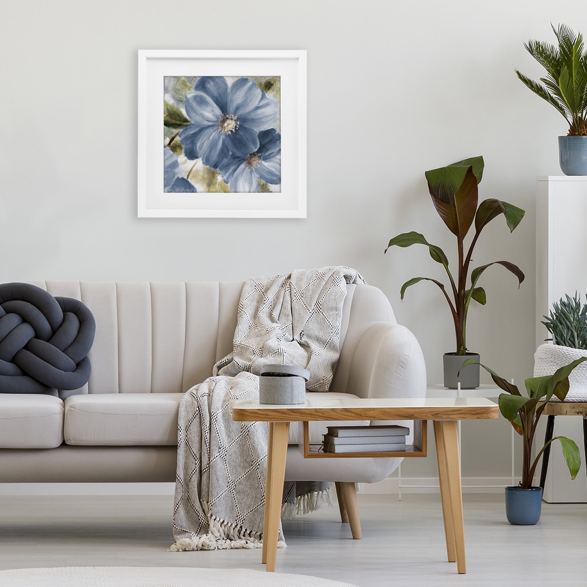 Stupell Industries Walk in Blue Beauty White Framed Print Under Glass, design by Lanie Loreth