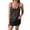 Black, variant on Summer Sequin Cami Tops for Women,V Neck Sparkle Sleeveless Adjustable Strap Slim Tank Top for Party Gift Black M