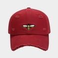 thumbnail image 2 of Jinhomg Cute Baseball Caps for Women 2025 Funny Bee Embroidered Holiday Hats Lightweight Adjustable Cotton Distressed Hat Insect Honey 2025 Saving Wine Free Size, 2 of 3