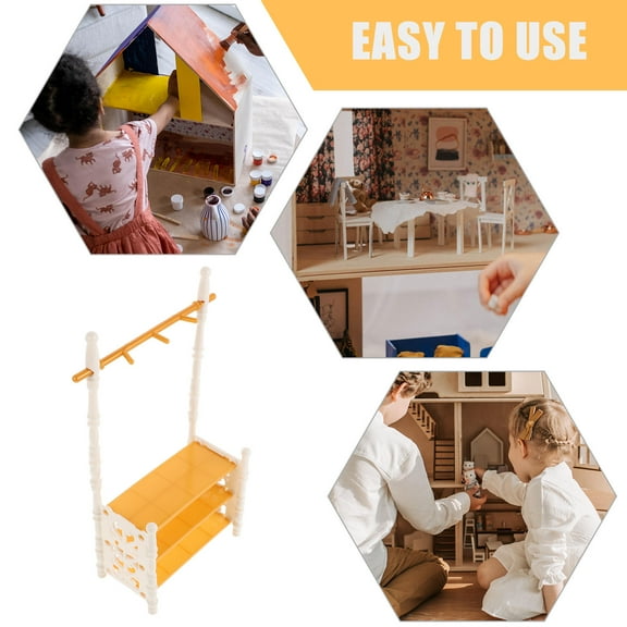 UPGRATOR Kids Clothing Rack Dress Up Clothes Organizer For Pets Dolls 1 Set 10 3x5 1x2 7in