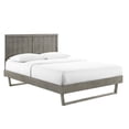 thumbnail image 1 of Modway Alana Lit Plateforme Simple en Bois avec Cadre Angulaire Gris, 1 of 5