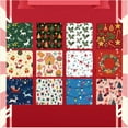 thumbnail image 6 of YOHAVEN Christmas Craft Paper 12PCS, 8"x8" Printed Flower Gift Wrapping Background Paper, Festive DIY Scrapbook Supplies for Xmas Holiday Party Wedding Birthday Decorations, 6 of 9