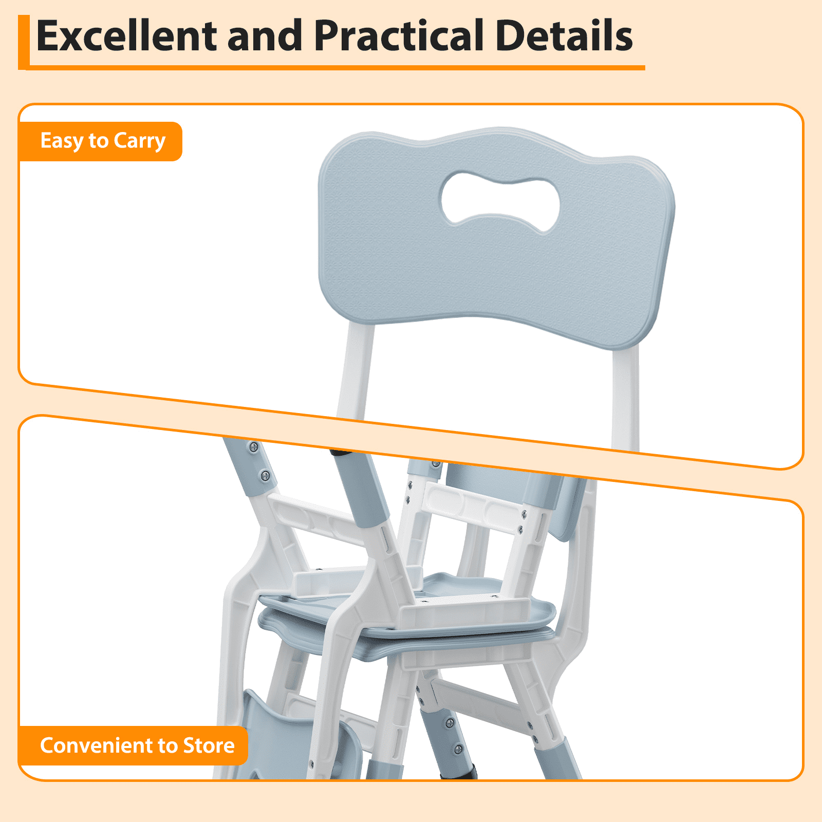 Kids Chair Set of 2 with Height Adjustable Chair, Plastic Toddler Chairs for Children Boys Girls, Kids Hammock Chair, Booster Chairs for Toddlers