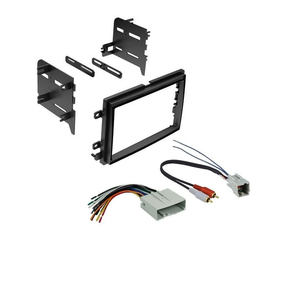 Double DIN Radio Dash Stereo Dash Kit compatible 2004-2011 Ford Lincoln Mercury Wire Harness