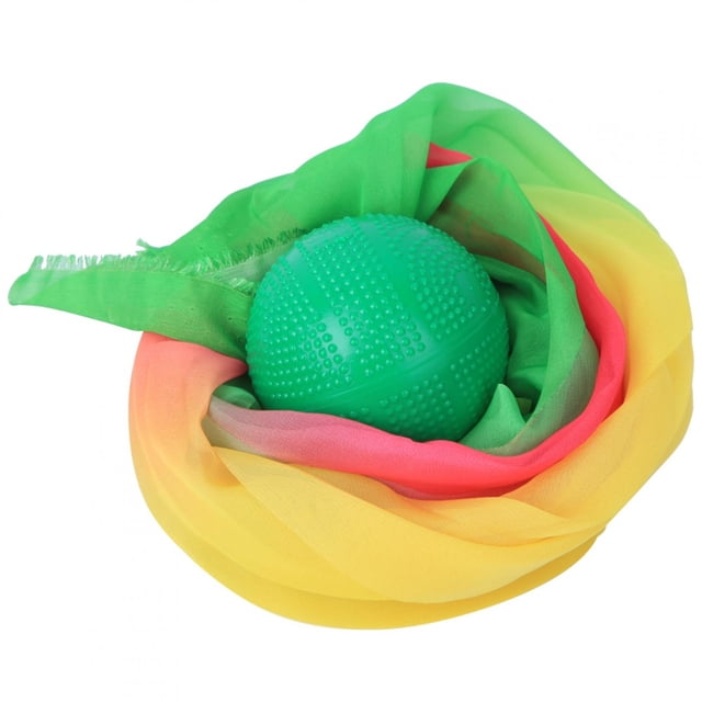 Alargar la cinta de hilo de colores Ejercicio Tai Chi Suministros de rendimiento de bolas de seda de resistencia suave (bola verde de hilo colorido de 1,5 m) YUNYI BRAND Deportes