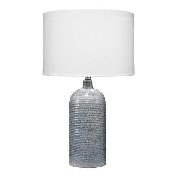 J&D Designs Declan 25.5" Coastal Ceramic Table Lamp in Blue Reactive Glaze