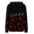thumbnail image 5 of Chandail en Molleton Oversize de Noël pour Femmes Mode Imprimé Pull Tops Manches Longues Blouse à Capuche Chandail en Molleton Cadeau de Noël en Solde, 5 of 5