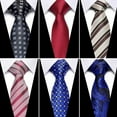 thumbnail image 5 of Soumake Business Tie Adjustable Firm Stitching Embroidery Lightweight Groom Tie Decorative Multi Styles Dot Striped Wedding Tie Party Tie Fashion, 5 of 8