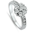 thumbnail image 4 of White CZ Polished Flower Elegant Ring ( Sizes 5 6 7 8 9 ) New .925 Sterling Silver Band Rings (Size 8), 4 of 4