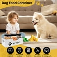 thumbnail image 2 of Dog Treat Container Wood Dog Treat Holder with 3 Plastic Jars Reusable Cat Food Container Decorative Pet Food Container for Pet Owner and Pet Lover, 2 of 10