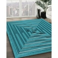 thumbnail image 2 of Ahgly Company Indoor Rectangle Patterned Teal Green Area Rugs, 5' x 7', 2 of 6