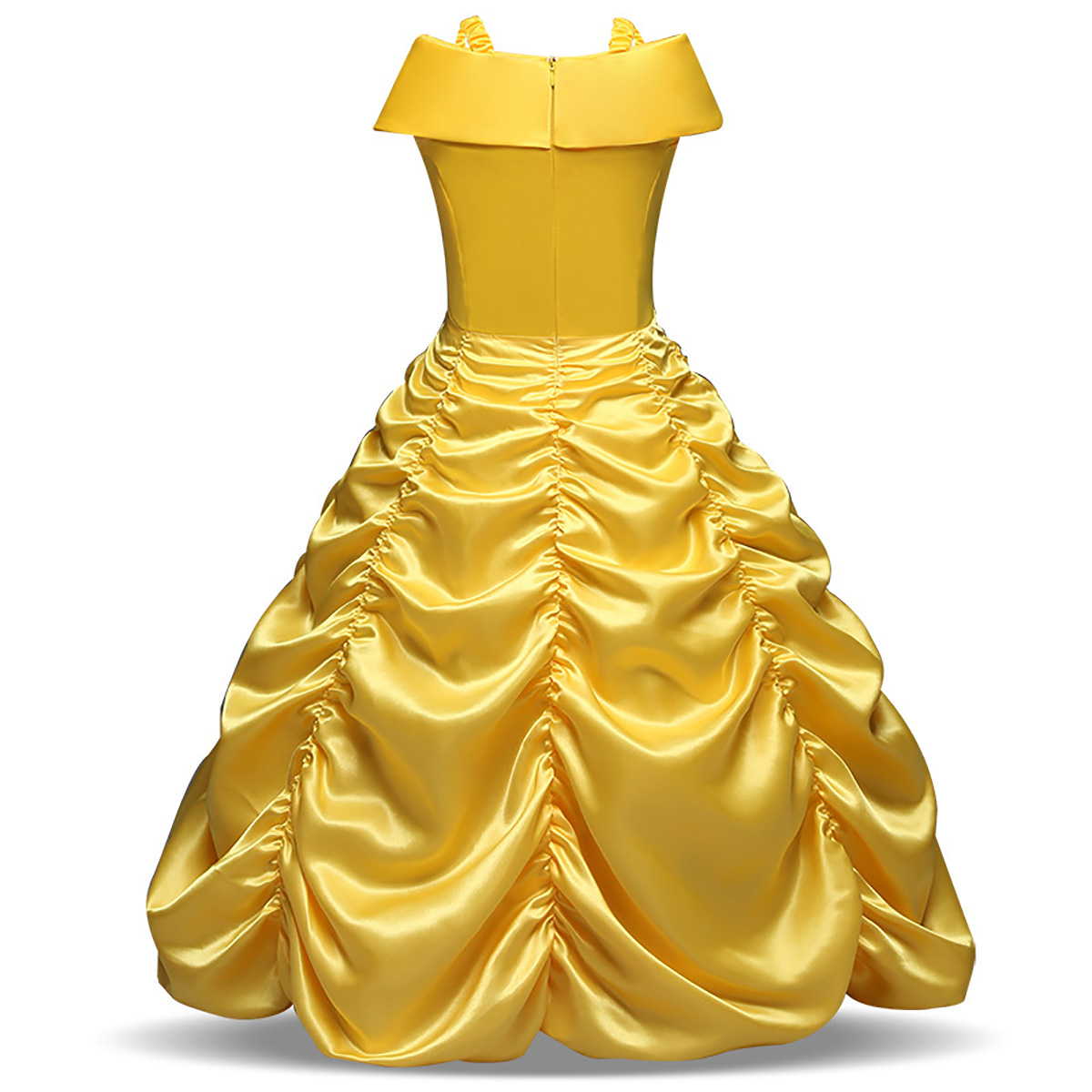 KAWELL Princess Belle Off Shoulder Layered Costume Dress for Little ...