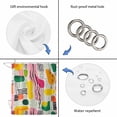 thumbnail image 3 of Contemporary Color Block Shower Curtain Set - Small 36" x 72" Washable Bathtub Curtain with 12 Hooks, Striped Abstract Art Waterproof Fabric Stall Shower Curtains for Bathroom/Bathtub Décor, 3 of 6