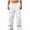 White, variant on Chiccall Mens Wide Leg Cargo Sweatpants Baggy Streetwear Pleated Casual Fashion Elastic Waist Trousers with Pockets