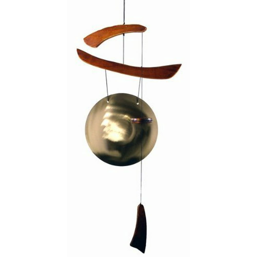 Huge Brass Zen Feng Shui Gong Wind Chime - Walmart.com - Walmart.com