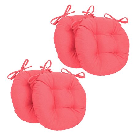 Blazing Needles 16 X 16 In Round Twill Dining Chair Cushions With