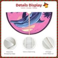 thumbnail image 3 of Xecao Hawaiian Beach Dolphin Pattern Christmas Tree Skirt Holiday Part Decorations for Christmas Tree, Farmhouse Christmas Decor Xmas Holiday Home Party Decorations-48", 3 of 6