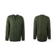 thumbnail image 5 of VISALY Long Cardigans Chunky Knit Cardigan Women's Cable Knit Long Sleeve Open Front Cardigan Oversized Lightweight Cardigan Sweaters Cover Up with Pockets Crochet Cardigan Beach Cardigan Green 3Xl, 5 of 5