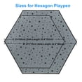 thumbnail image 2 of RIOUSSI Hexagon Washable Fleece Liner for Guinea Pig Small Animal Playpen. Gray Stars,M, 2 of 4