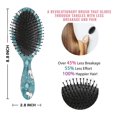thumbnail image 6 of Blue Christmas Polar Bear Pattern Hair Brush,Girls Detangling Hair Brush,Glide Through Tangles with Ease for Wet & Dry Hair,8.8"X2.8", 6 of 7