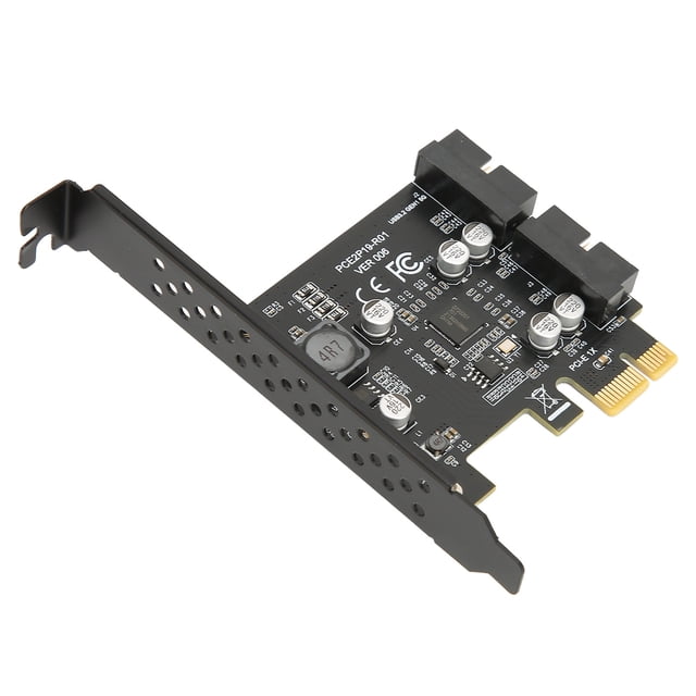 PCIE to USB Expansion Card USB3.2 Front GEN1 Expansion Card, Port 5Gbps High Speed Computer Expansion Card 19Pin Socket Expansion Card Front Panel Connector Riser Card