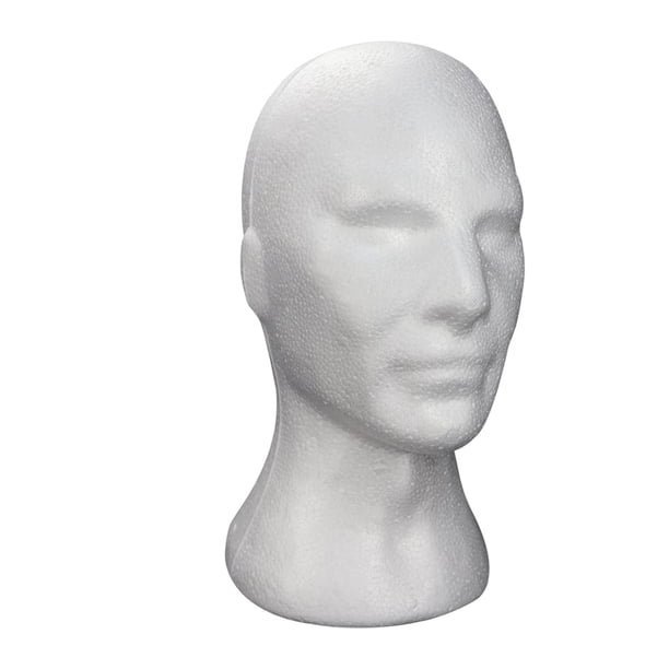 Soporte de exhibición de cabeza de maniquí, accesorios de fotografía DIY ligeros, estante de exhibición de espuma portátil multiusos para auriculares, jinwen Cabeza de maniquí masculino