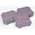 thumbnail image 4 of Inkdotpot Pack Of 50 Real Rose Gold Foil Bracket Shape Paper Tags Happy Holiday Favor Hang Tags, 4 of 6