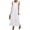 White, variant on Celmia Women Casual Sleeveless Round Neck Ruffled Hem A Line Dress