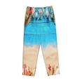 thumbnail image 6 of Uemuo Boards and Beach Pattern Women's Wide Leg Palazzo Lounge Pants with Pockets Light Weight Loose Comfy Casual Pajama Pants-Small, 6 of 9