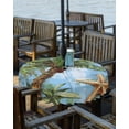 thumbnail image 2 of Fsddascl Coastal Beach Outdoor Tablecloth - 60 Inch Round Dining Table Cover, Oil Painted Tropical Palm Tree Starfish Waterproof Outdoor Table Cloth with Umbrella Hole & Zipper for Picnic/Patio, 2 of 7