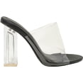 thumbnail image 2 of Static Footwear Translucent Block High Clear Heels Mule Open Toe Sandals, 2 of 3