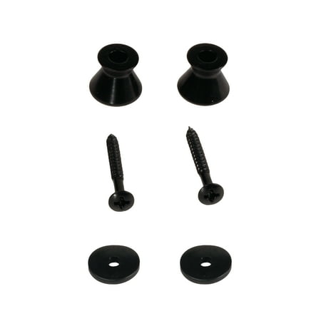 Seismic Audio 2 Pack of Black Guitar Strap Buttons for electric guitars - Universal fit Black -