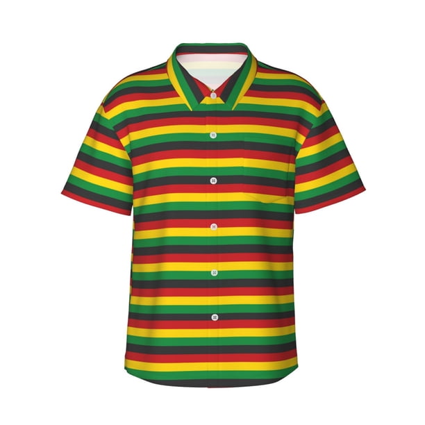 Balery Music Colors 1 Camisas hawaianas de manga corta para hombre, camisas playeras de corte holgado, camisas de vacaciones con botones,3X-Large
