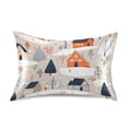 thumbnail image 7 of Yayeee Pillowcase Standard Size Set of 2 Satin Wrinkle Resistant Pillow Case, Cartoon Gray Houses, 7 of 7