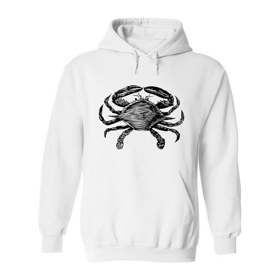 Crab Sketch Hoodie Men -Image by Shutterstock, Male x-Large
