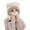 White, variant on XIMIN Bear Ear Baby Girls Boys Winter Hat Toddler Knitted Ear Flaps Cute Stuffed Hood Scarf Beanies with Fleece Lining Fluffy Ski Snow Hat