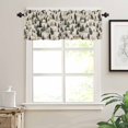 thumbnail image 7 of Winter Christmas Kitchen Curtains and Valances Set, Tree Farmhouse Beige Linen Texture Rod Pocket Window Valance 18 Inch Window Curtain Panels for Living Room Bedroom Laundry, 27.5x24in, 3 Pieces, 7 of 7