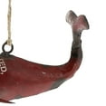 thumbnail image 4 of 6 Inch Reclaimed Metal Whale Ornament, Rustic Red- Saltoro Sherpi, 4 of 5