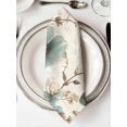 thumbnail image 2 of Cloth Napkins Set of 6 - 20x20 Inches, Vintage Flowers Washable Reusable Table Napkins, Spring Floral Teal Tulip Butterfly Soft & Absortbent Dining Napkin for Party Wedding Hotel Restaurant, 2 of 8