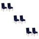 thumbnail image 3 of Juego de 2 fundas para sillas de comedor Injueey ajustadas textura de gama alta azul marino 2 piezas, 3 of 6