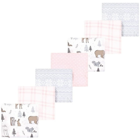 Luvable Friends Hudson Baby Flannel Receiving Blankets 7pk, Winter Trees