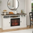 Ameriwood Home Ashton Lane Electric Fireplace TV Stand for TVs up to 65